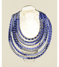 Charger l'image dans la galerie, Collier SANDAGA - Multi-Rangs Rigide - Tissu Pagne Wax | Collection Rosélie